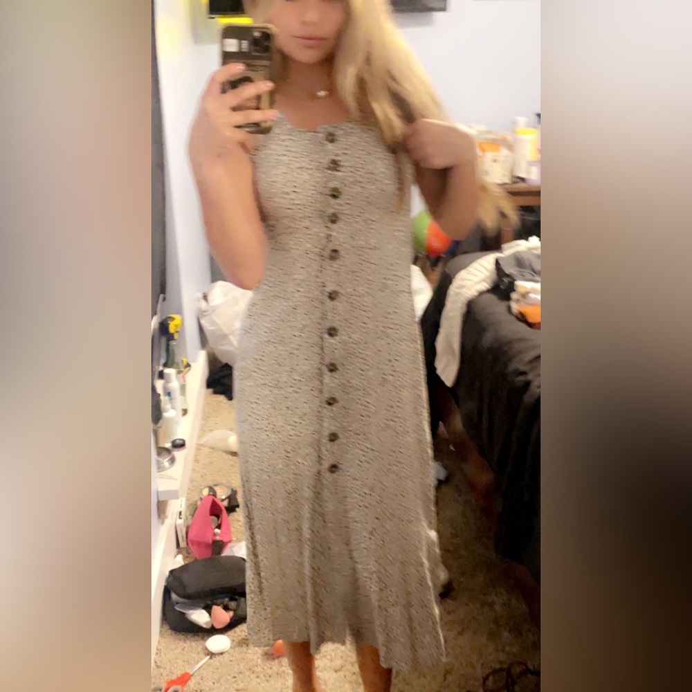 tan and black leopard print dress